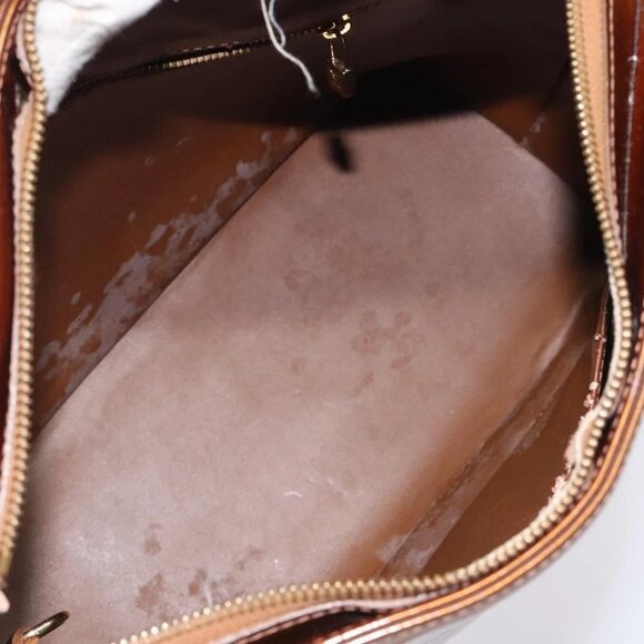 LOUIS VUITTON Monogram Vernis Houston Hand Bag Bronze - Picture 9 of 16